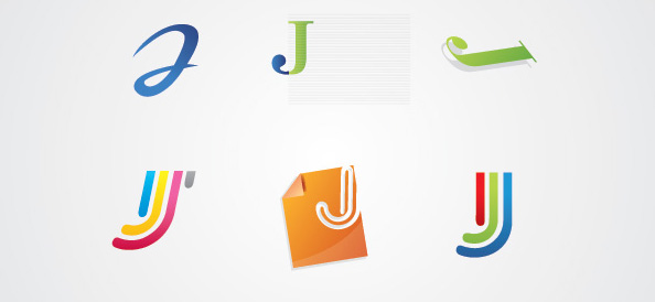 J Letter Logotype Set