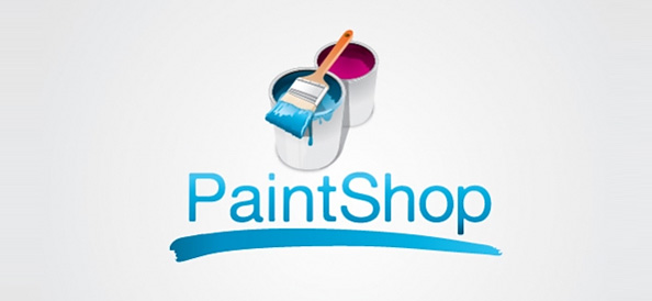 Paint Shop Free Vector Logo