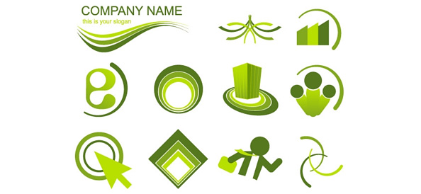 Green Logo Vector Design Set