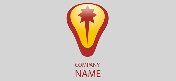 Red Logo Design Template for Business Companies