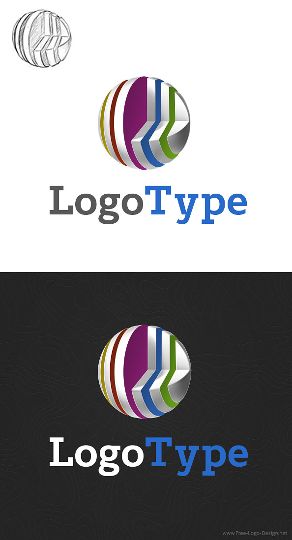 3D Logo Design Template Preview