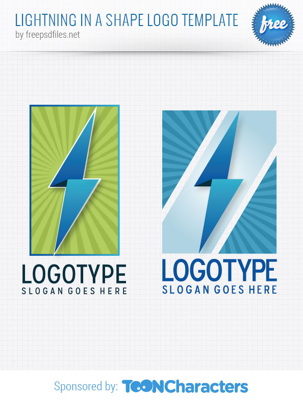 Lightning in a Shape Logo Template