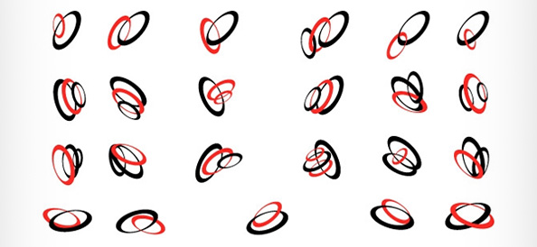 Abstract Circled Vector Logos