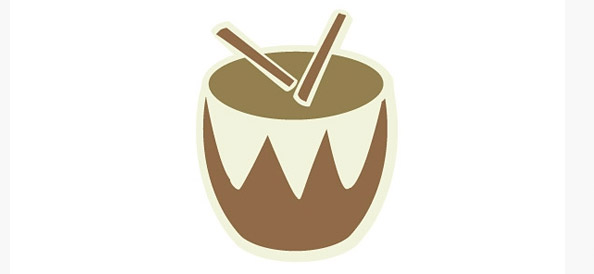 Drum Logo Vector Template for Music & Instruments