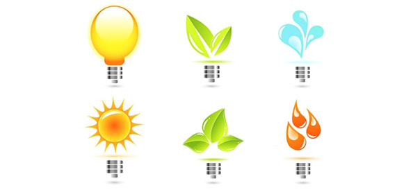 Eco Bulb Vector Logo Templates