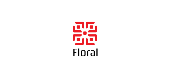 Simple Flower Logo Template for Florists