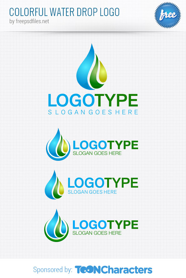 Colorful Water Drop Logo Template