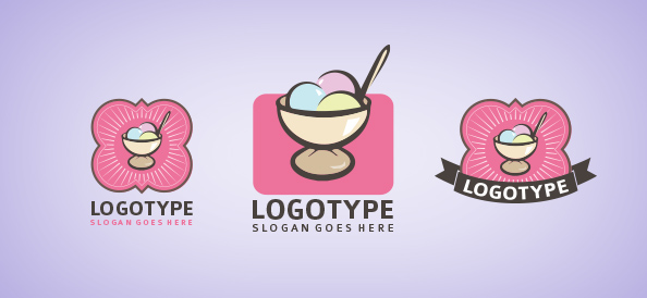 Ice Cream Sundae Logo Template