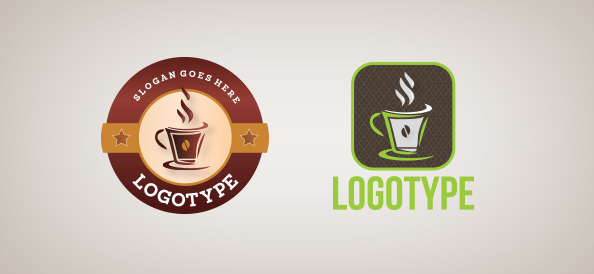 Sketchy Coffee Cup Logo Template