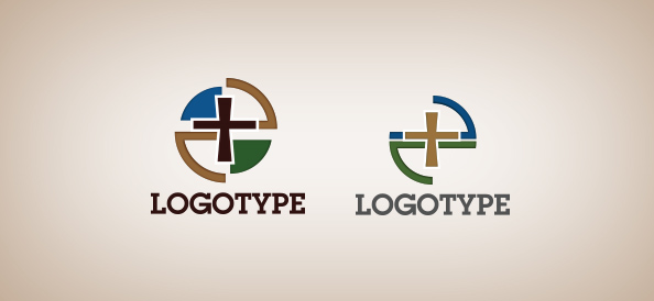Church Cross Logo Template
