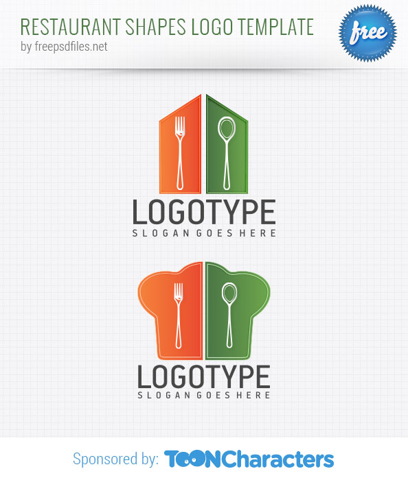 Restaurant shapes logo template