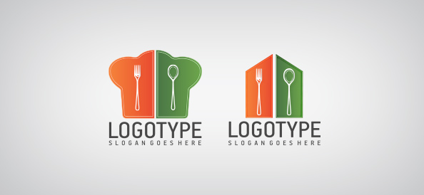 Restaurant Shapes Logo Template