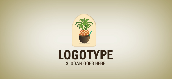 Pineapple Logo Template