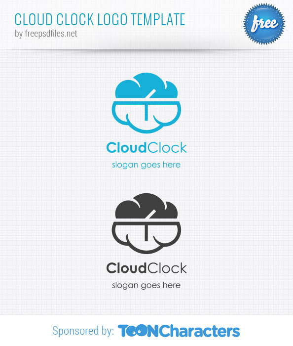 Cloud Clock Logo Template